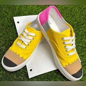 Pencil Shoes. Hand-painted shoes. Back-to-school